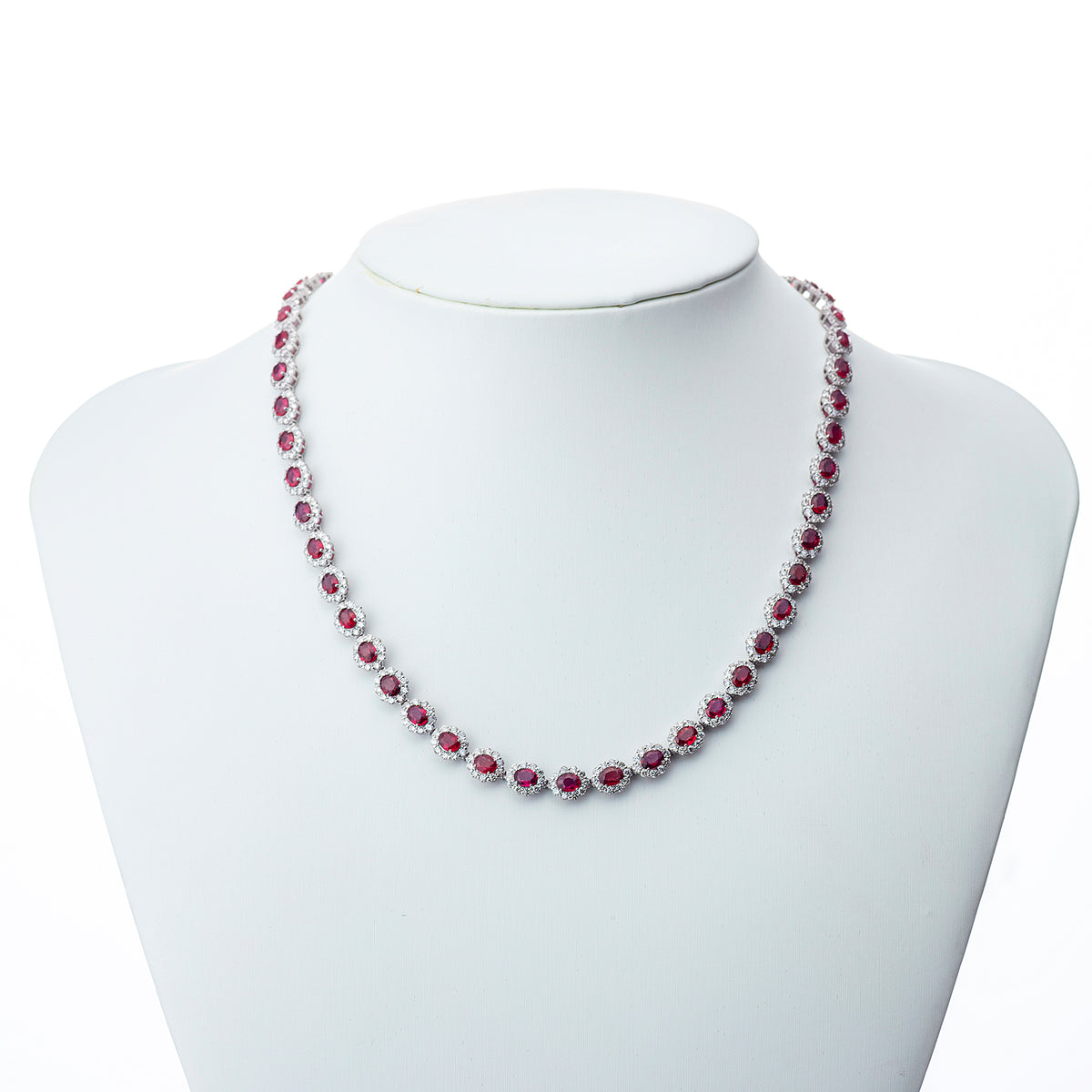 プラチナルビーネックレス ピジョンブラッド 非加熱 ゆ】ルビー